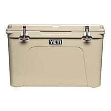 YETI Tundra 105 Hard Cooler, Desert Tan, Portable with T-Rex Lid Latches and