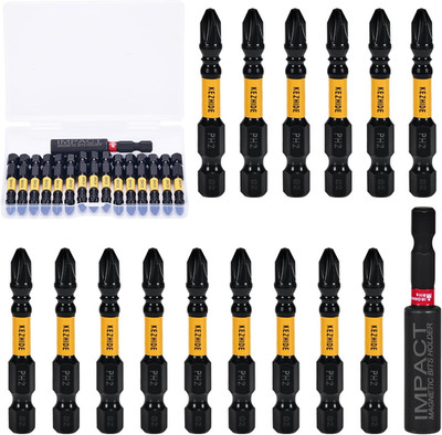 15 Stück PH2 Bit Set Magnetischer Mit 1 Bit Verlängerung, 50 Mm Kreuzschlitz ant