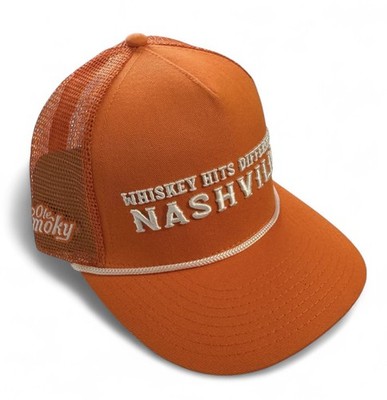 Orange Ole Smoky Tennessee Moonshine Nashville Snapback Hat Cap Whiskey 