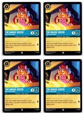 #153 The Mouse Queen - Ruler of Mousedom PLAYSET x4 Lorcana Reign of Jafar 4x