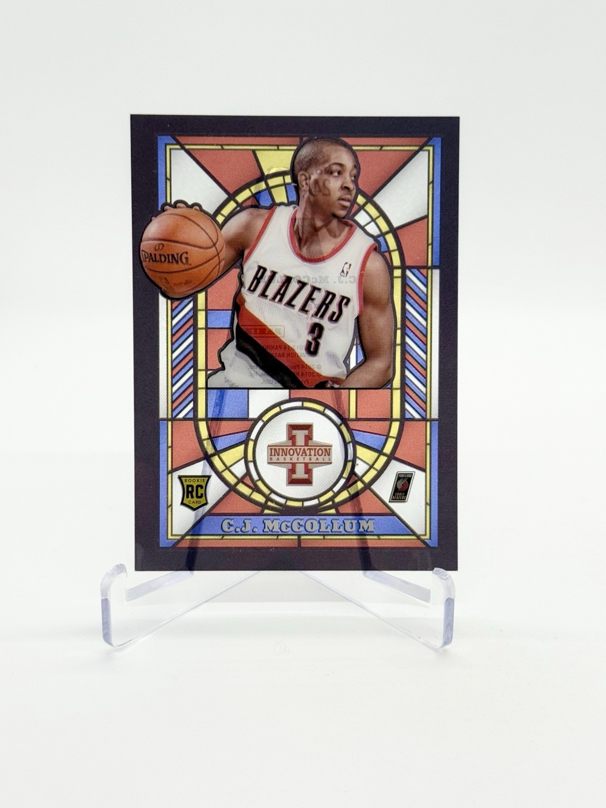 RARE! 2013-14 Panini Innovation Rookie Stained Glass CJ McCollum #24 RC SSP