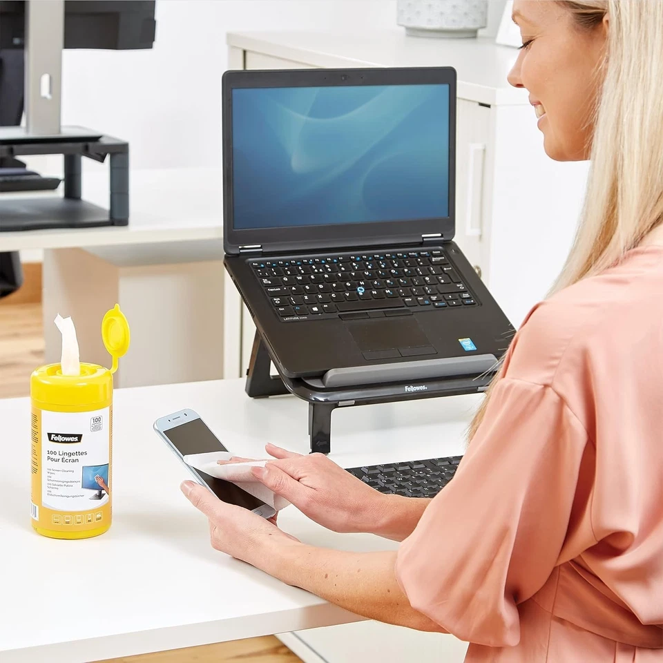Fellowes 100 Screen and Keyboard Wipes Tub for Home and Office -Fast Delivery UK - Image 4 of 4