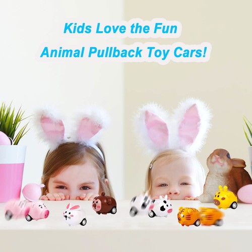 12 Pack Easter Eggs Filled with Animal Pull Back Toy Cars, Easter Basket Stuf... - Picture 5 of 7