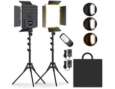 Juego de luces LED regulables para video y fo...