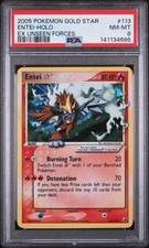 Pokemon Entei Holo Unseen Forces 113/115 Gold Star PSA 8 on eBay