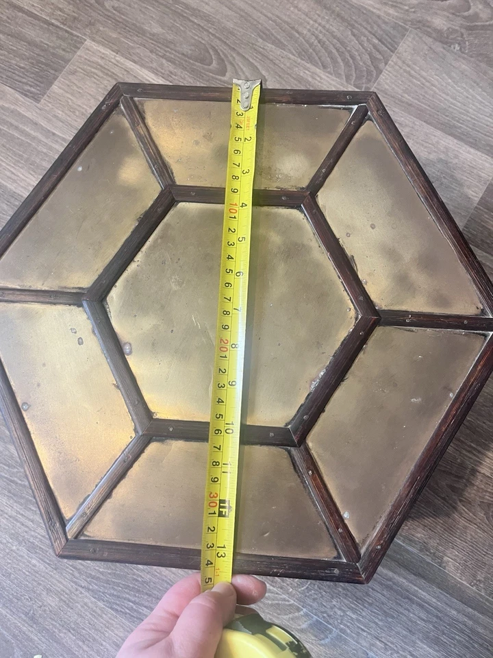 Two Hexagonal Wooden Hat Boxes - Image 4 of 4