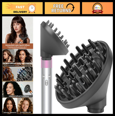 Hair Diffuser Attachment for Dyson Airwrap | Quick-Dry, Frizz-Free Curls & Volum