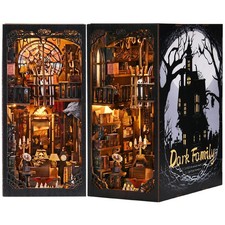 ETKVR Book Nook Kit, DIY Miniature House Dollhouse Kit 3D Puzzle for Adults