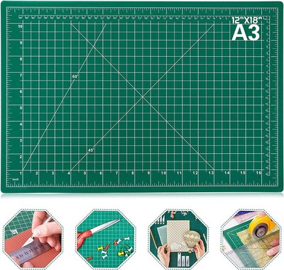 18 x 12 self-healing double-sided cutting mat for craft sewing hobby new