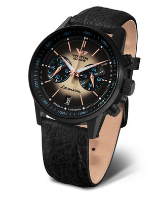 Vostok Europe Limousine Chronograph VK64-560C691 Mecha Quartz Black PVD