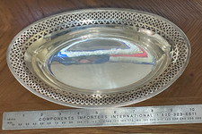 Sterling Silver serving bread Veggie Oval tray R Wallace & Sons 140g