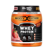 Body Fortress Super Advanced 100 Premium Whey Protein Powder, Strawberry, 60g P