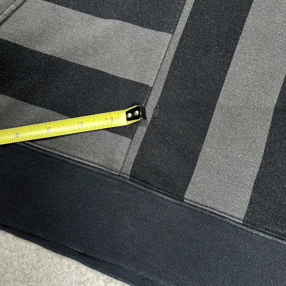 Air Jordan Hoodie Mens M Gray Stripe Pullover Sweatshirt Retro Jumpman Y2K VTG - Image 3 of 4