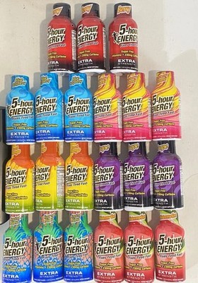 (21) 5-hour Energy Extra Strength, Variety, Energy Shot, 1.93oz. Bulk, 7 Flavors