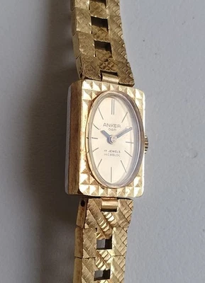Anker 080 Damenuhr Vintage 17 Jewels Incabloc Mechanisch Handaufzug Vergoldet 10 - Bild 1 von 4