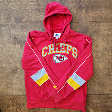 Starter Kansas City Chiefs NFL Pullover Hoodie Sweatshirt Red Size M