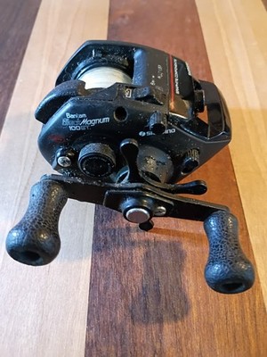 vintage Shimano Bantum Black Magnum 100GT baitcast reel made in Japan working