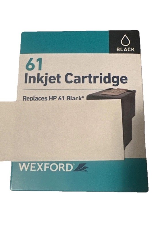Wexford Black Ink Inkjet Cartridge HP #61, Brand New In Box