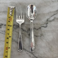 Silverplate Infant Baby Spoon  Fork, Not Matching