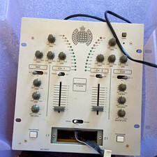 Ministry of Sound MOSMX02 2-Channel Analogue Rack DJ Mixer Talkover - Silver