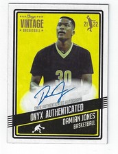 2020-21 Onyx Vintage Damian Jones Onyx Authenticated Autograph VADJ