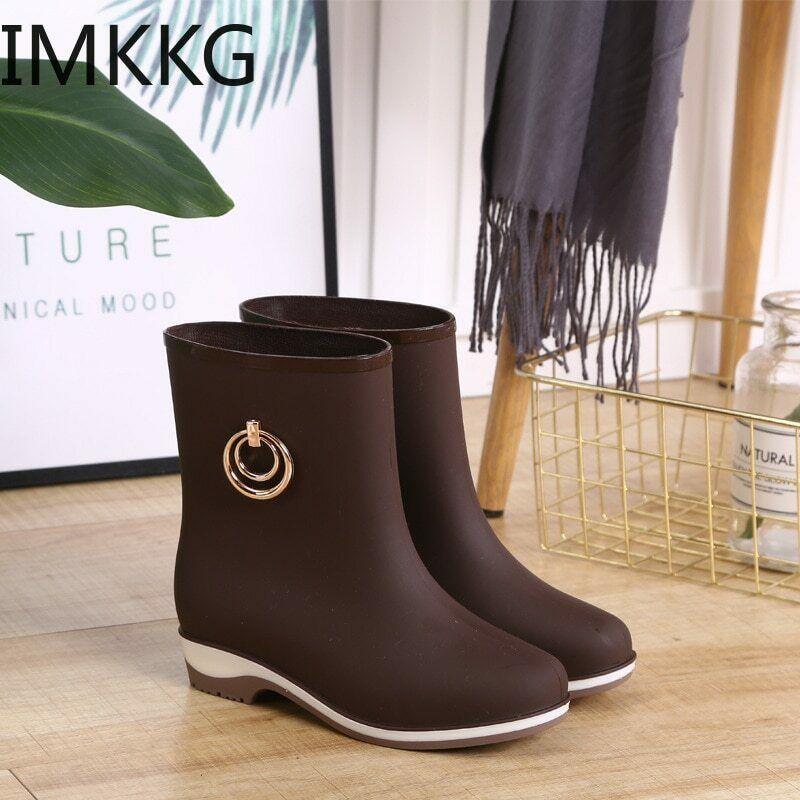 Botas De Lluvia Para Damas Calzado De Zapatos A Prueba De Agua Y Frio | eBay