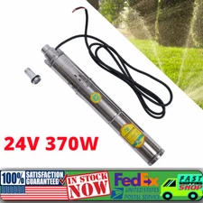 370W 24V Solar Water Pump Deep Well Solar Submersible Pump head 65m stainless