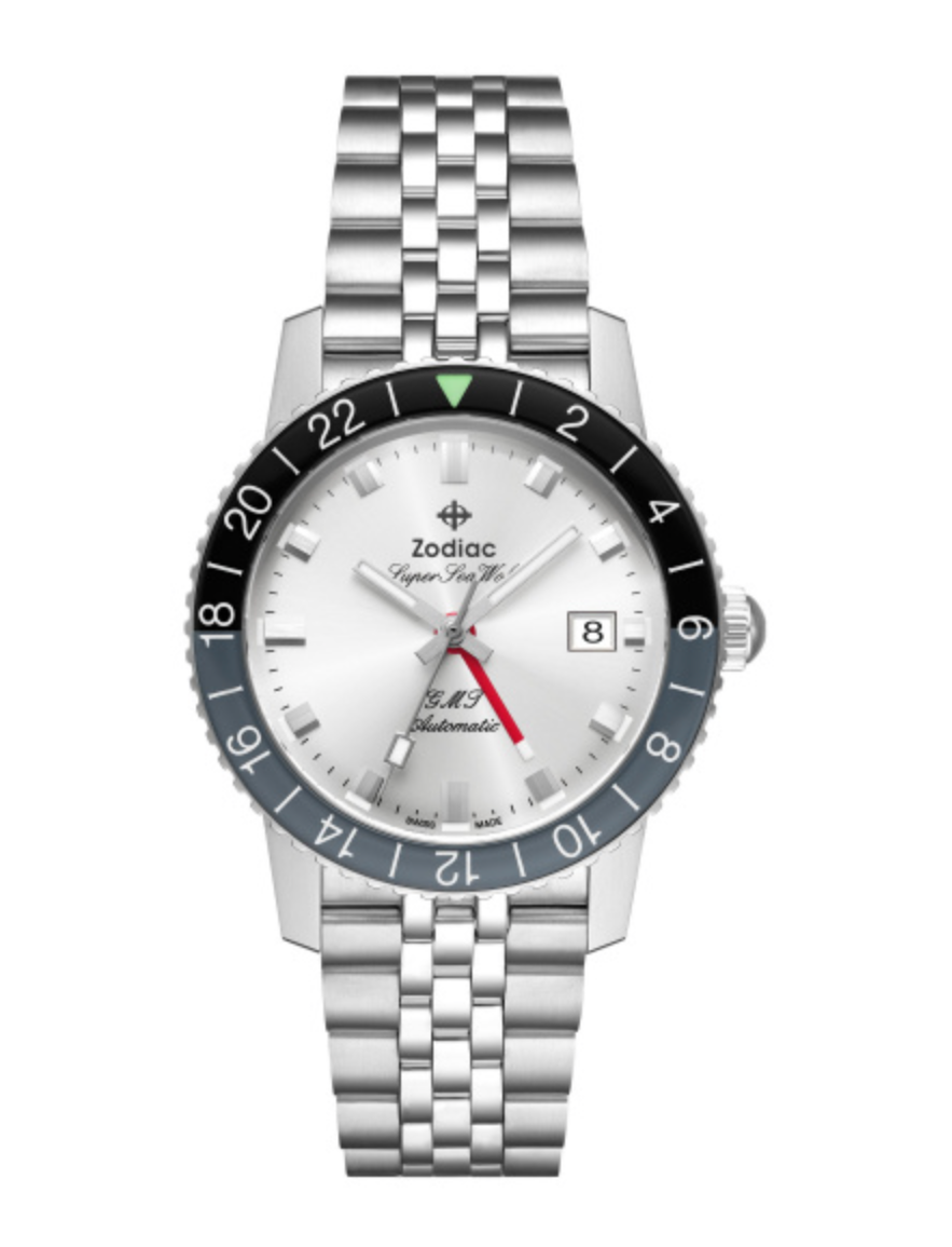 Zodiac ZO9415 GMT Summer Newness Steel 40 mm Silver Dial Automatic