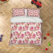 3D Floral Bird Art Pattern Blue Quilt Cover Set Duvet Cover Bedding Pillowcases