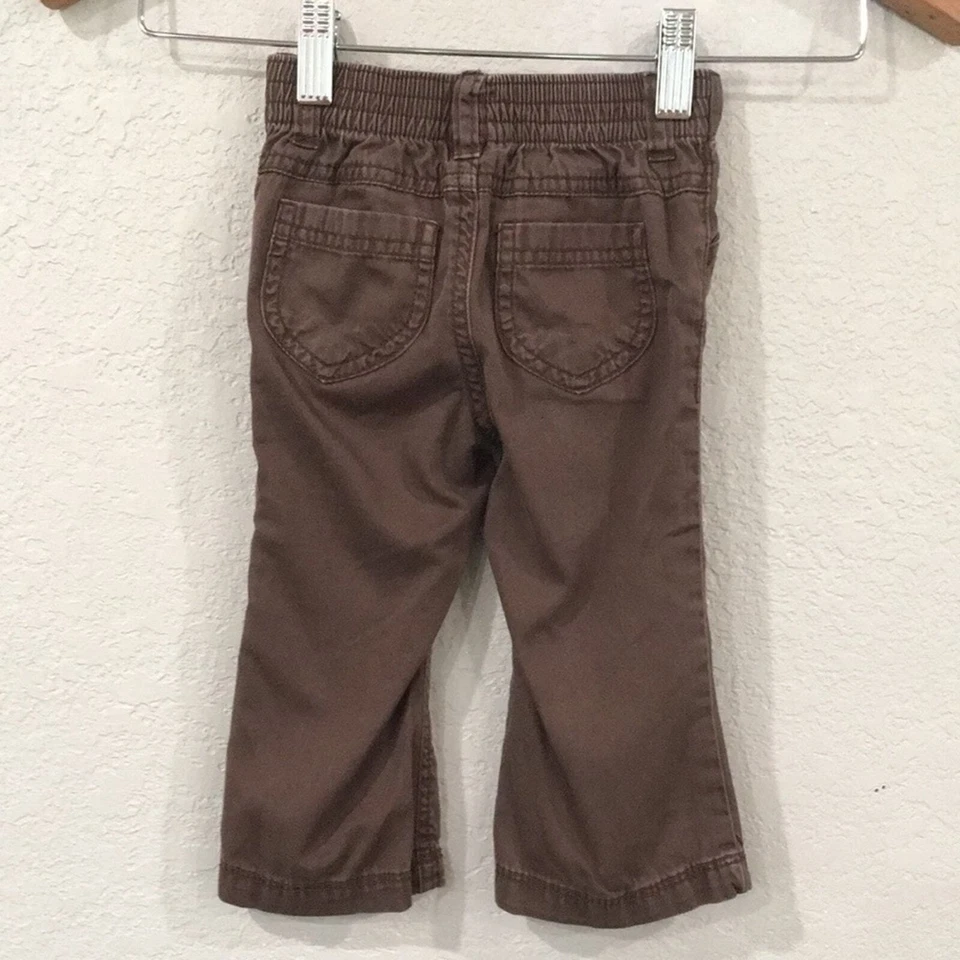 Pantalones Cherokee Niño Bebé Niñas Talla 18M Marrón Bootcut 100% Algodón Foto 2 de 4