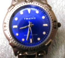 TWEOVE MEN'S BLUE FACED METAL WATCH. REAL NICE WITH METAL BAND