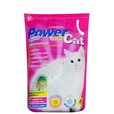 8 x 8 L = 64 L POWERCAT Silikat Katzenstreu Clean & Magic neu Energy Crystels