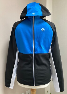 Dare2B Jacket Size Small Mens Black Blue Endure Softshell Coat Sport BNWT