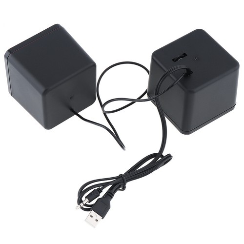 USB BLACK MULTIMEDIA STEREO SPEAKERS SYSTEM FOR LAPTOP DESKTOP PC COMPUTER - Picture 9 of 12