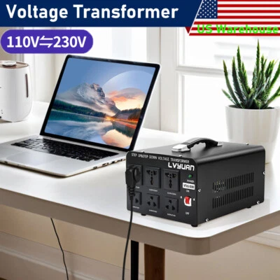 LVYUAN 3000W 5000W Voltage Transformer Converter Step Up Down 110v⇋220V US ⇋ EU UK Home