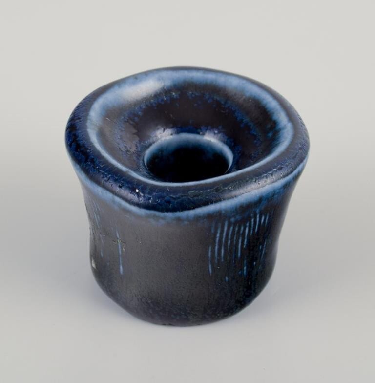 Edith Sonne Bruun for Saxbo, Denmark. Pair of ceramic candle
