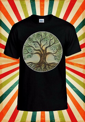T-Shirt Lebensbaum Scheibe lustig Retro cool Männer Frauen Weste Tank Top Unisex 2744