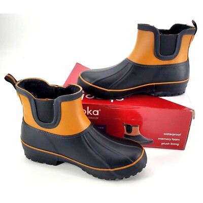 CHOOKA Rain Boots Chelsea Duck Outdoor Faux Fur Shoes