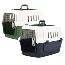 Dog Cats Pet Travel Carrier Two-Door Pet Kennel Hard-Sided Small Animal Carrier