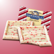 GHIRARDELLI PEPPERMINT BARK BARK MILK & WHITE CHOCOLATE SQUARES christmas