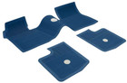 OER Medium Blue Bow Tie 3 Piece Rubber Floor Mat Set For 196-1972 Impala Bel Air