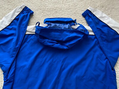 UMBRO Vintage Mens Track Top Jacket Blue White Training Hooded