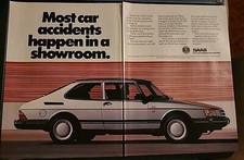 Saab Turbo Print Ad 1989 16x11 Great To Frame...