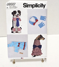 Simplicity #S9507 Sz XS-XL Pet Collars, Cuffs & Dresses Uncut Factory Folded