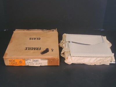NEW IN BOX 1950s Moe Recessed Lighting Fixture/Housing/Trim Opal Milk Glass