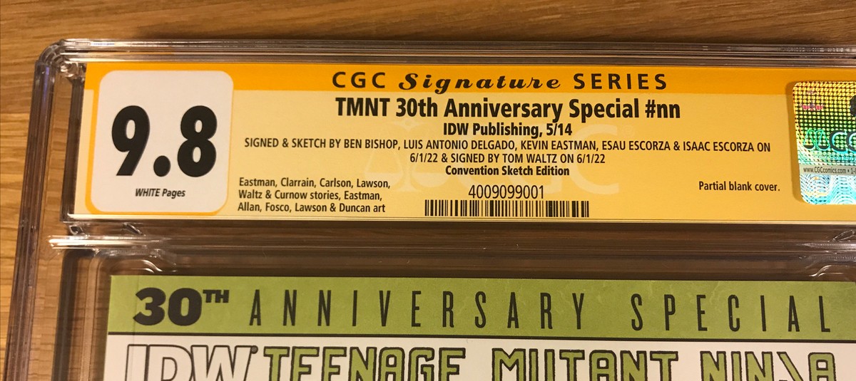 TMNT 30th Anniversary Special CGC 9.8 6X SS, signed & sketch