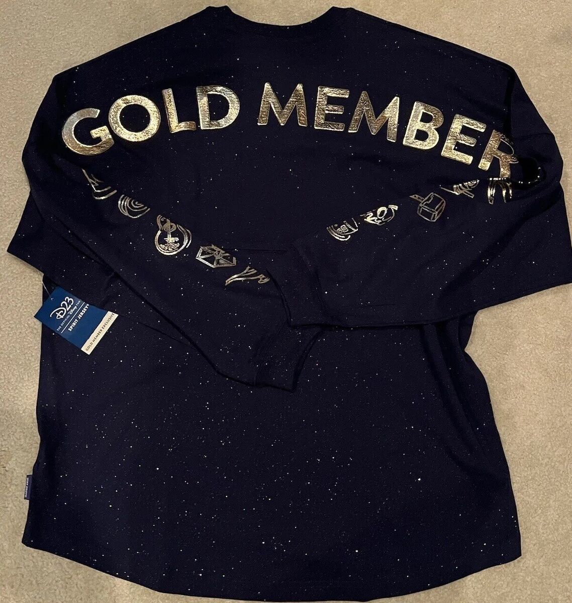Glitter DISNEY D23 Gold Member Excl. SPIRIT JERSEY Large L Glitter DISNEY D23 Gold Member Excl. SPIRIT JERSEY Large L