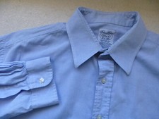 Brooks Brothers Oxford Shirt Mens 17.5 Relaxed Fit Blue Long Sleeve Button Front