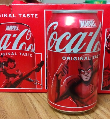 Kancolo　ジーベン90缶 COKE COCA COLA CAN 2024 Marvel EDITION Dare Devil Can ! Bottom