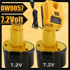 PACK For Dewalt DW9057 7.2V NiMH Battery or Charger DW920 DE9057 DE9085 DC011